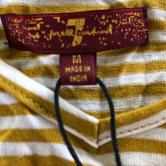 7 for All Mankind- Mystic yellow striped shirt - Picture 2 of 2